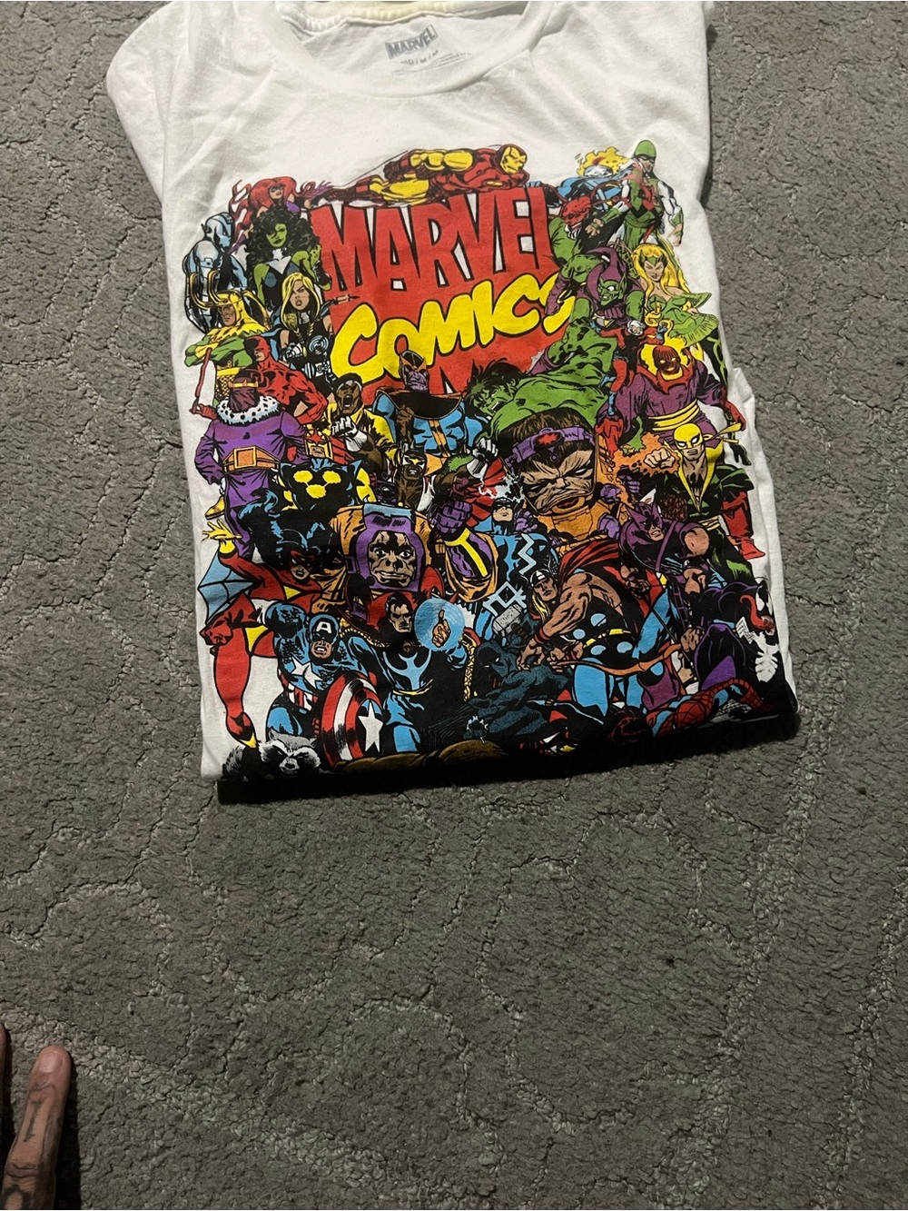 Vintage Marvel Comics White mens Graphic Tee